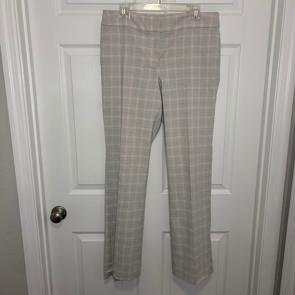 Ann Taylor Women's Size 10 Classic Plaid Dress Pants Neutral Business Casual